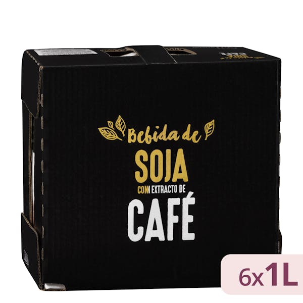 Bebida de soja sabor café Hacendado 6 bricks X 1 L en Mercadona