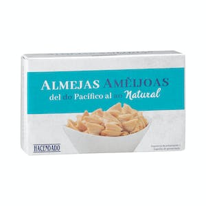 Almejas del Pacífico Hacendado al natural Lata 0.111 kg en Mercadona