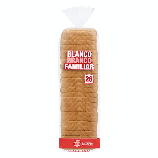 Pan de molde blanco familiar Hacendado Paquete 0.82 kg en Mercadona