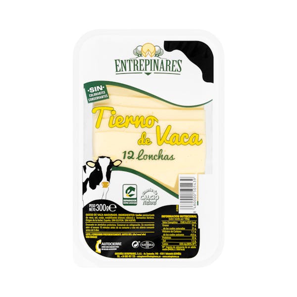 Queso tierno de vaca Entrepinares lonchas Paquete 0.3 kg en Mercadona