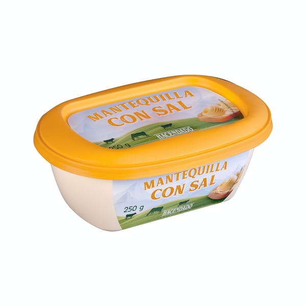 Mantequilla con sal Hacendado Tarrina 0.25 kg en Mercadona