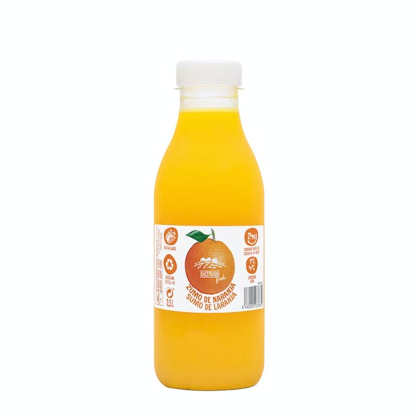 Zumo de naranja recién exprimido Hacendado Botella 500 ml en Mercadona