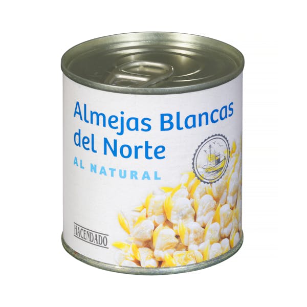 Almejas blancas del norte Hacendado al natural Lata 0.185 kg en Mercadona