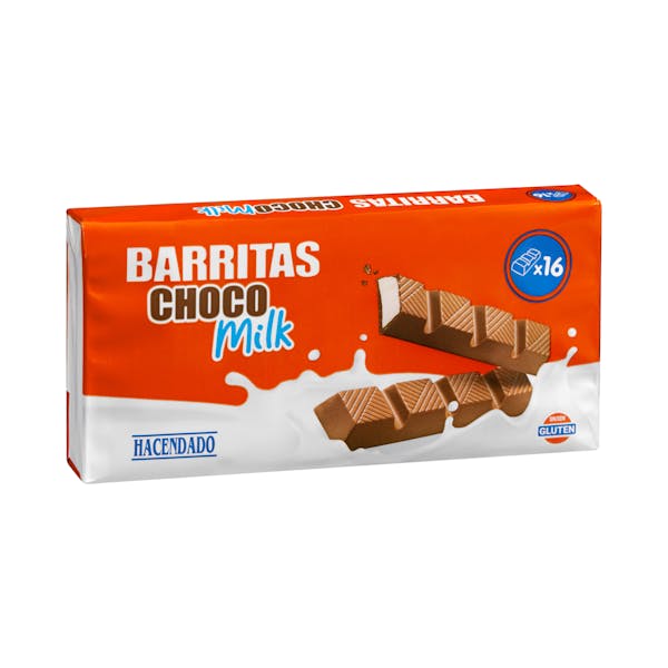 Barritas de chocolate con leche Dolis rellenas de leche Paquete 0.2 kg en Mercadona