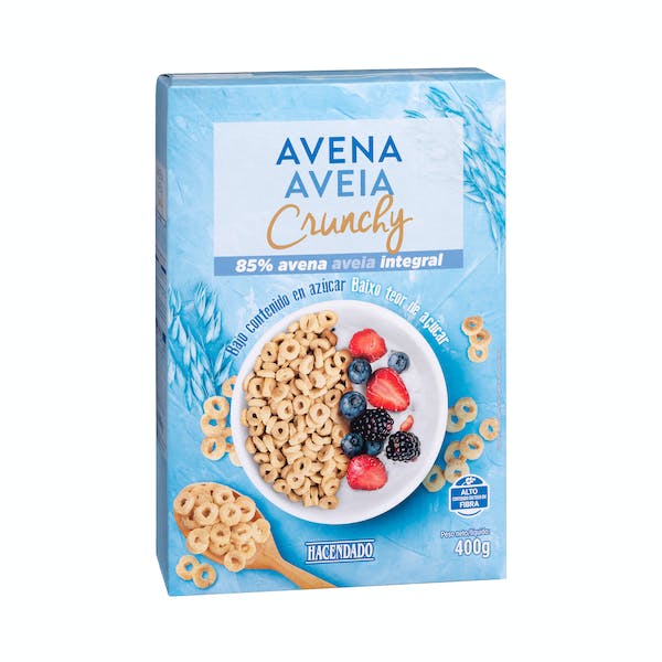 Cereales Avena Crunchy Hacendado Caja 0.4 kg en Mercadona