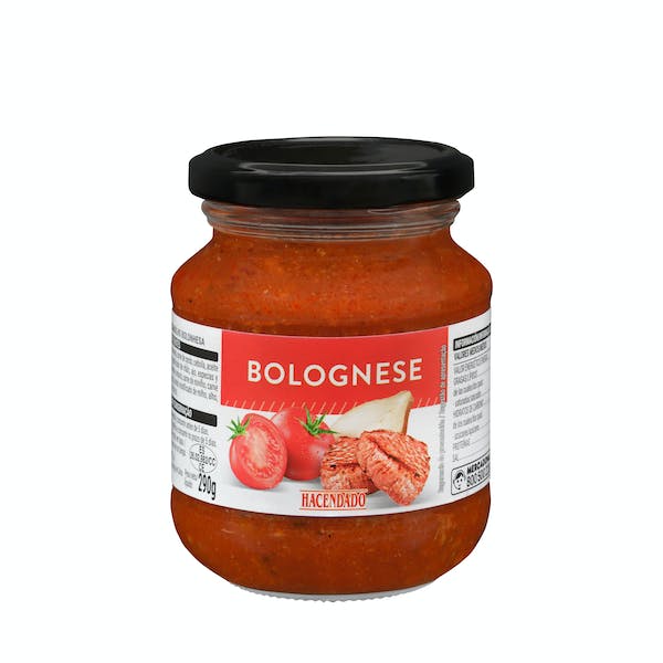 Salsa de tomate boloñesa Hacendado Tarro 0.29 kg en Mercadona