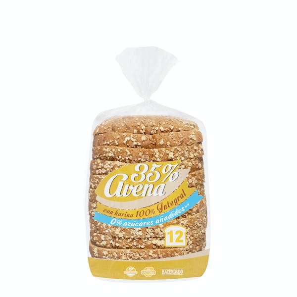 Pan de molde con avena Hacendado Paquete 0.46 kg en Mercadona