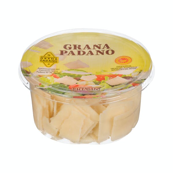 Queso Grana Padano Hacendado en escamas Bote 0.1 kg en Mercadona