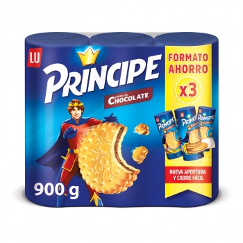 Galletas Rellenas de Crema de Chocolate Príncipe 3 x 300 gr. en Carrefour
