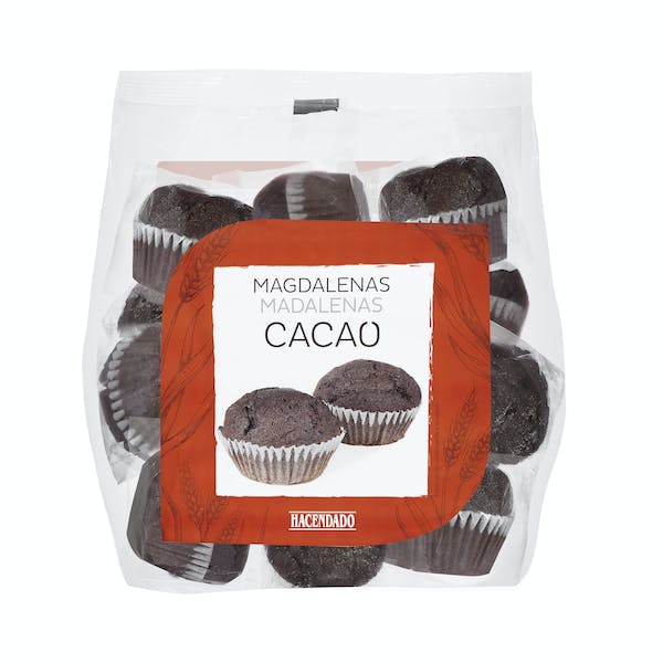 Magdalenas al cacao Hacendado Paquete 0.35 kg en Mercadona