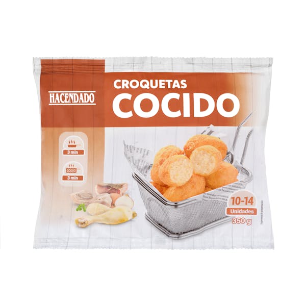 Croquetas de cocido Hacendado ultracongeladas Paquete 0.35 kg en Mercadona