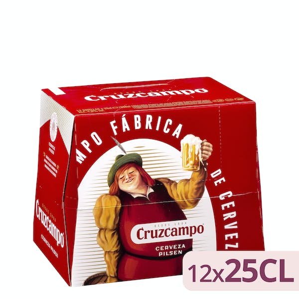 Cerveza Pilsen Cruzcampo 12 botellines X 250 ml en Mercadona