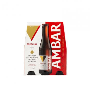Cerveza Ambar Lager especial pack de 6 botellas de 25 cl. en Carrefour