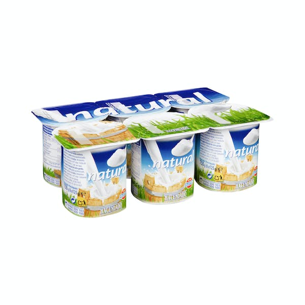 Yogur natural Hacendado 6 ud. X 0.125 kg en Mercadona