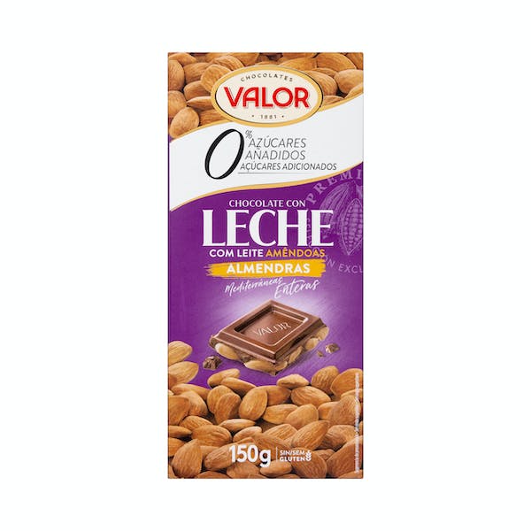 Chocolate con leche Valor almendras enteras Tableta 0.15 kg en Mercadona