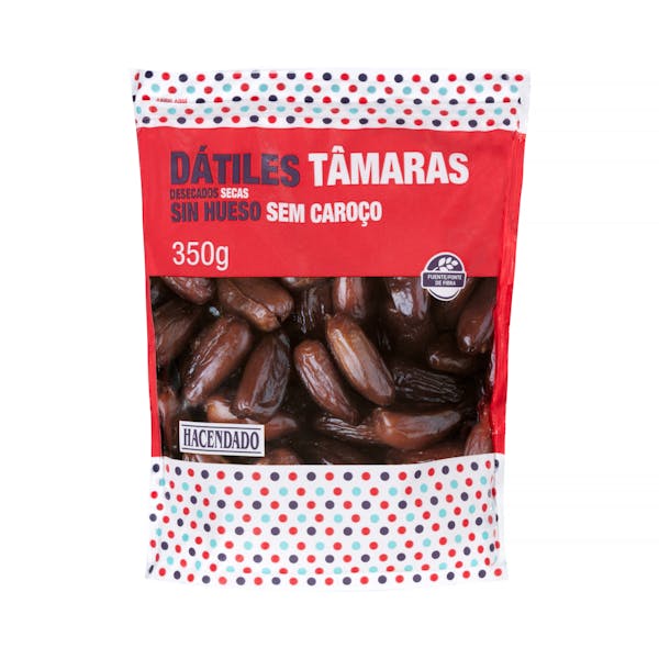 Dátiles desecados sin hueso Hacendado Paquete 0.35 kg en Mercadona