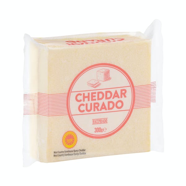 Queso curado Cheddar Hacendado Pieza 0.3 kg en Mercadona