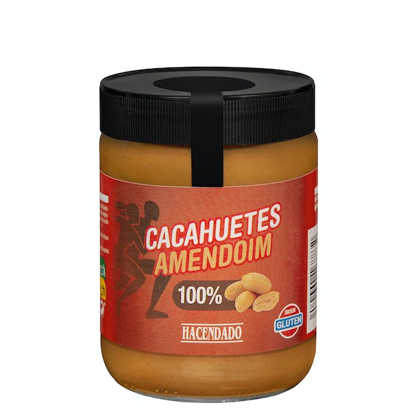 Crema de cacahuete 100% Hacendado Tarro 0.5 kg en Mercadona