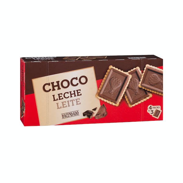 Galletas Choco leche con chocolatina Hacendado Caja 0.15 kg en Mercadona