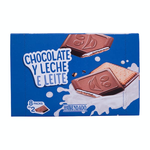 Galletas con chocolate y crema de leche Hacendado Caja 0.268 kg en Mercadona