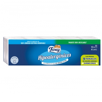 PACK PAÑUELOS FOXY HIPOALERGÉNICOS PACK 10UD en Amazon