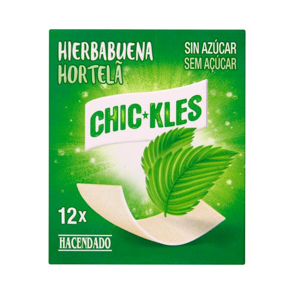Chicle hierbabuena lámina Hacendado Paquete 0.031 100 g en Mercadona