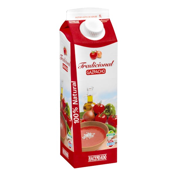 Gazpacho tradicional Hacendado Botella 1 L en Mercadona