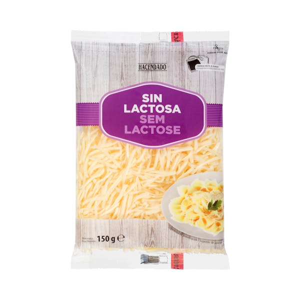 Queso rallado sin lactosa Hacendado Paquete 0.15 kg en Mercadona