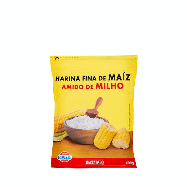 Harina fina de maíz Hacendado Paquete 0.4 kg en Mercadona