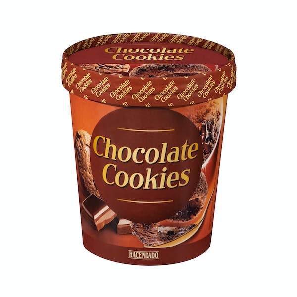 Helado chocolate y cookies Hacendado Bote 500 ml en Mercadona