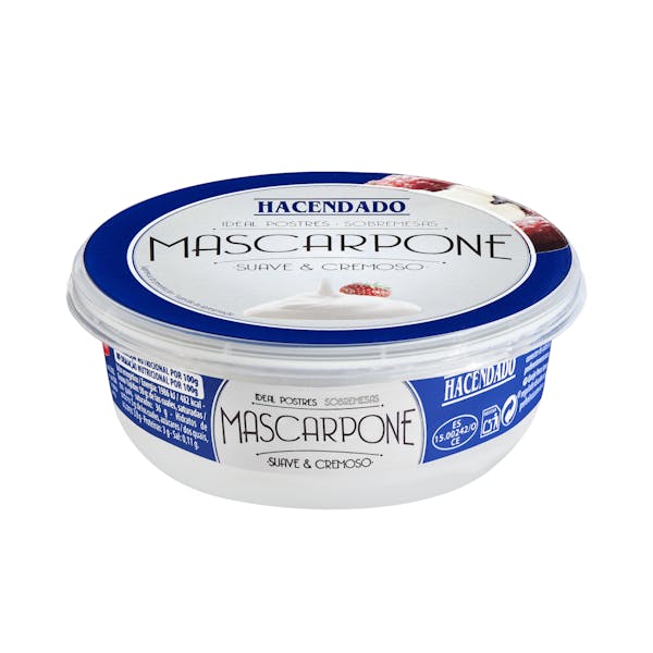 Queso mascarpone Hacendado Tarrina 0.25 kg en Mercadona