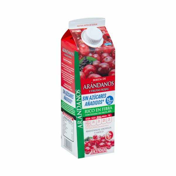 Bebida de arándanos y frutas rojas Hacendado sin azúcares añadidos Brick 1 L en Mercadona
