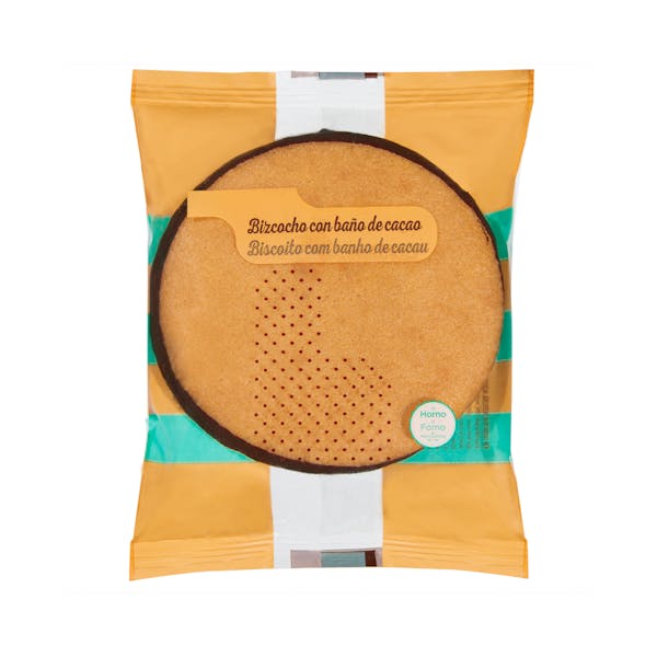 Bizcocho con baño de cacao Hacendado 0.07 kg en Mercadona
