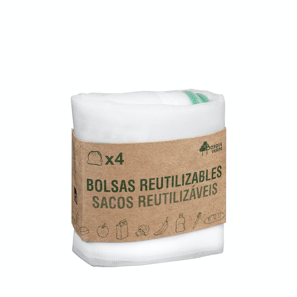 Bolsas reutilizables Bosque Verde Paquete 4 ud en Mercadona