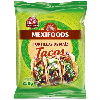 Tortillas de maíz para tacos Mexifoods sin gluten 250 gr. en Carrefour