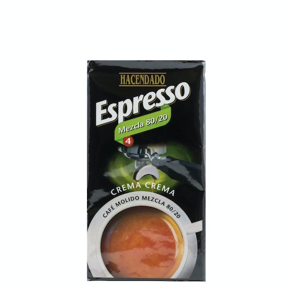Café molido mezcla Hacendado Espresso Paquete 0.25 kg en Mercadona