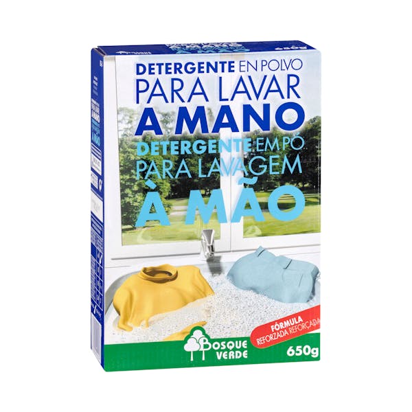 Detergente lavado a mano Bosque Verde en polvo Caja 0.65 kg en Mercadona