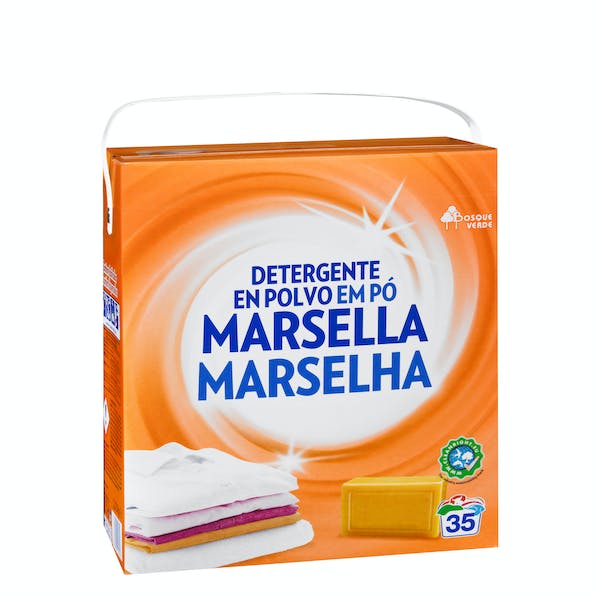 Detergente ropa jabón de Marsella Bosque Verde en polvo Caja 2.275 lv en Mercadona
