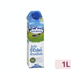 Leche semidesnatada Asturiana Brick 1 L en Mercadona