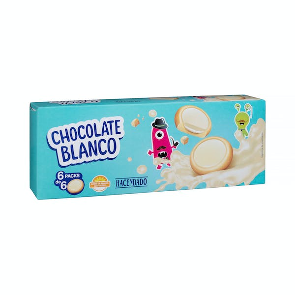 Galletas con chocolate blanco Hacendado Caja 0.2358 kg en Mercadona