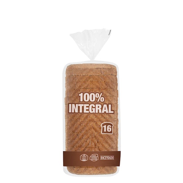 Pan de molde integral Hacendado Paquete 0.46 kg en Mercadona