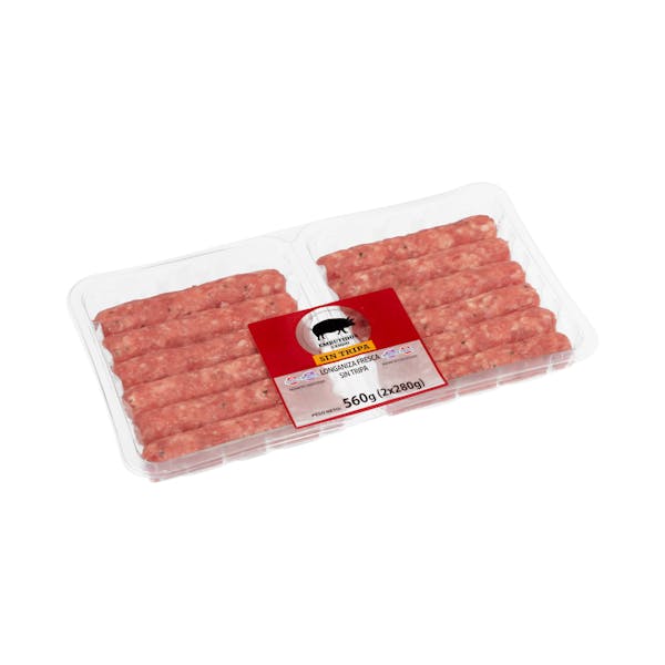 Longaniza fresca sin tripa Bandeja 0.56 kg en Mercadona