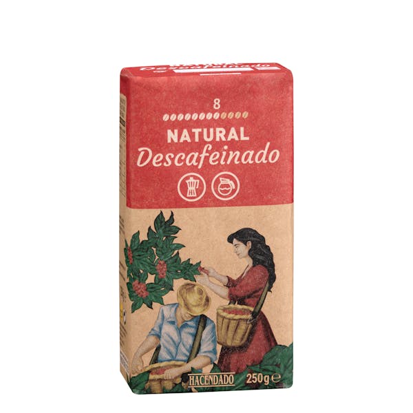 Café molido descafeinado natural Hacendado Paquete 0.25 kg en Mercadona