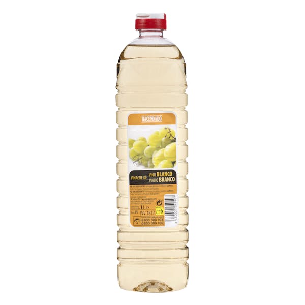 Vinagre de vino blanco Hacendado Botella 1 L en Mercadona