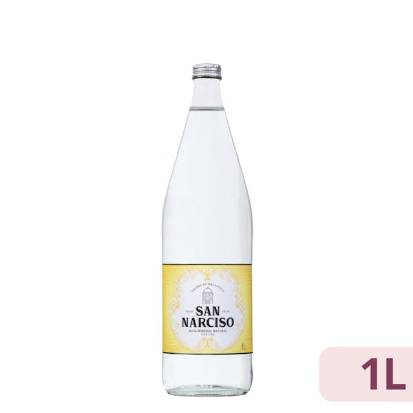 Agua mineral con gas San Narciso grande Botella 1 L en Mercadona