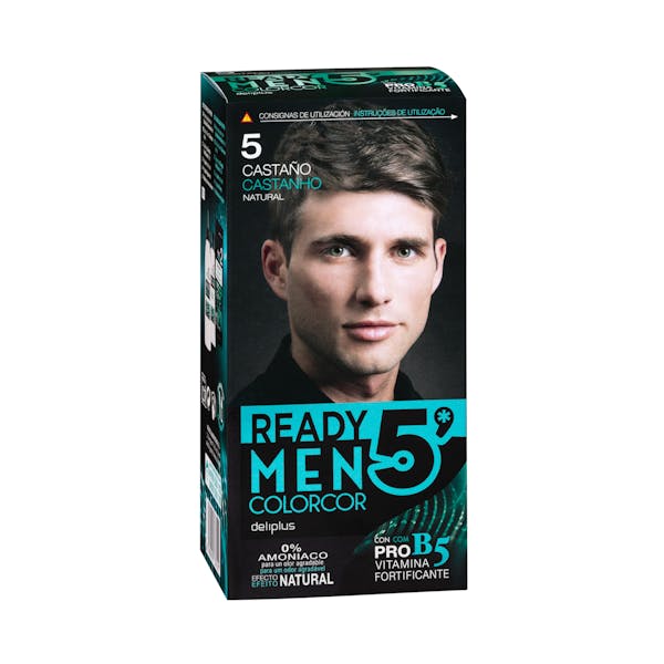 Tinte cabello hombre 5 castaño natural Deliplus 0% amoníaco Caja 1 ud en Mercadona
