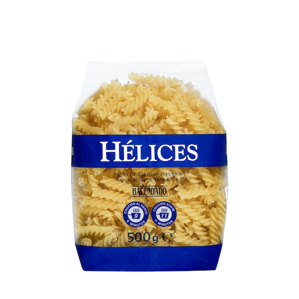 Hélices Hacendado Paquete 0.5 kg en Mercadona