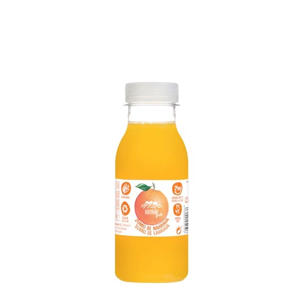 Zumo de naranja recién exprimido Hacendado Botella 250 ml en Mercadona