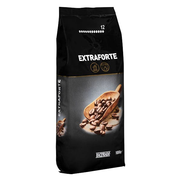 Café en grano extra fuerte Hacendado Paquete 1 kg en Mercadona