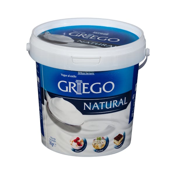 Yogur griego natural Hacendado Bote 1 kg en Mercadona